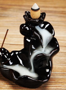 陶瓷倒流香炉沉香檀香创意倒流香粒香薰炉家居办公香道线香插