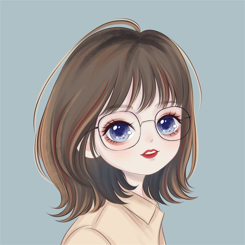 水彩手绘头像设侣卡通漫画q版定制作真人照片logo情计结婚礼请帖