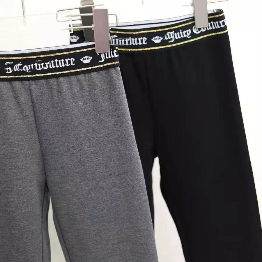 果汁女童女孩微喇叭裤春秋洋气时髦外穿大女童黑色灰色修身裤子