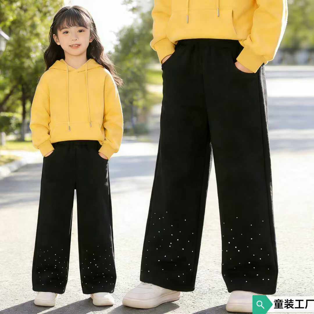女宝女童新款秋冬季新款儿童加厚休闲裤女孩外穿保暖长裤子阔腿裤,童装/婴儿装/亲子装,裤子,淘宝优惠券,粉丝福利购,淘宝优惠卷