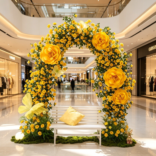 仿真玫瑰花网红花墙瀑布墙壁假花空调管道装饰花藤条遮挡门头藤条