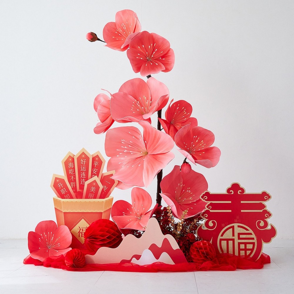 eva仿真樱花假花造景橱窗装饰场景布置店铺春节美陈新年氛围道具,家居饰品,仿真花/假花,淘宝优惠券,粉丝福利购,淘宝优惠卷