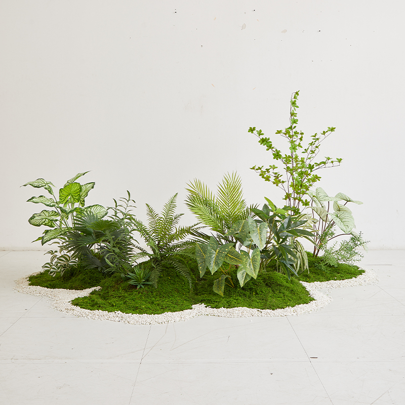 彷真绿色植物造景高端轻奢微景观室内庭院彷生假植物落地摆件装饰