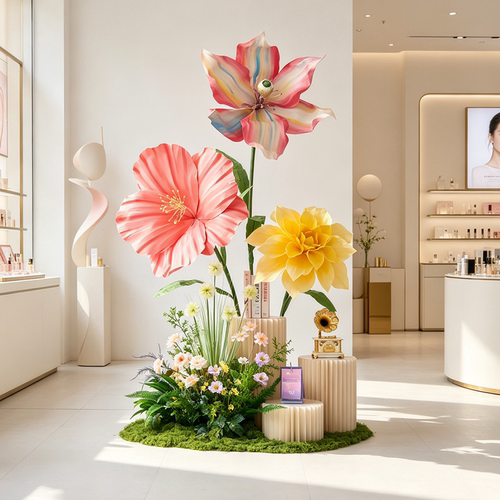 百合花仿真花高级感逼真eva装饰花摆件美妆店氛围感假花拍照道具