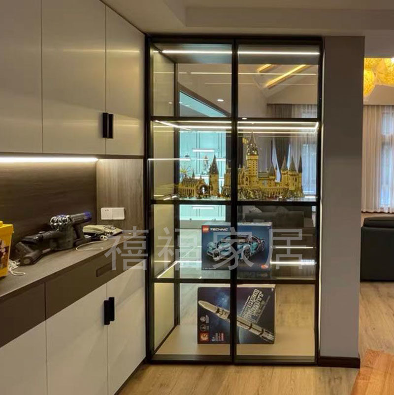 玻璃酒柜玻璃衣柜不锈钢隔断柜