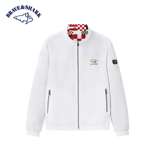 上衣两面穿夹克宽松立领男外套时尚 BRAVE&SHARK 勇士鲨鱼25春秋款