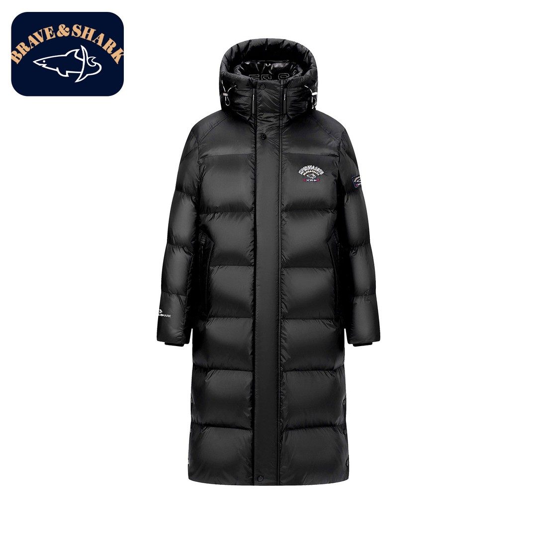 90鹅绒勇士鲨鱼男长款羽绒服商务休闲过膝美式高端加厚轻奢高级感,男装,羽绒服,淘宝优惠券,粉丝福利购,淘宝优惠卷