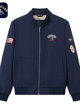 BRAVE&SHARK/勇士鲨鱼立领夹克男25春秋款美式复古风轻奢上衣外套