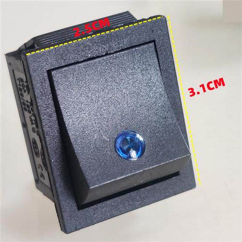 多功能电热锅电炒锅大开关3脚2档摁扭开关灯KCD4船型翘板开关银点