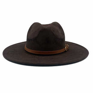 英伦风西部牛仔帽遮阳帽男女士小皮扣皮带帽子骑士帽百搭礼帽hats