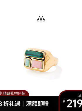 Aurelie Bidermann法国品牌Sagane戒指  轻奢度假风复古镀金戒指