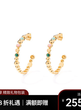 Aurelie Bidermann法国品牌Honolulu耳环 个性质感镀金大气耳环