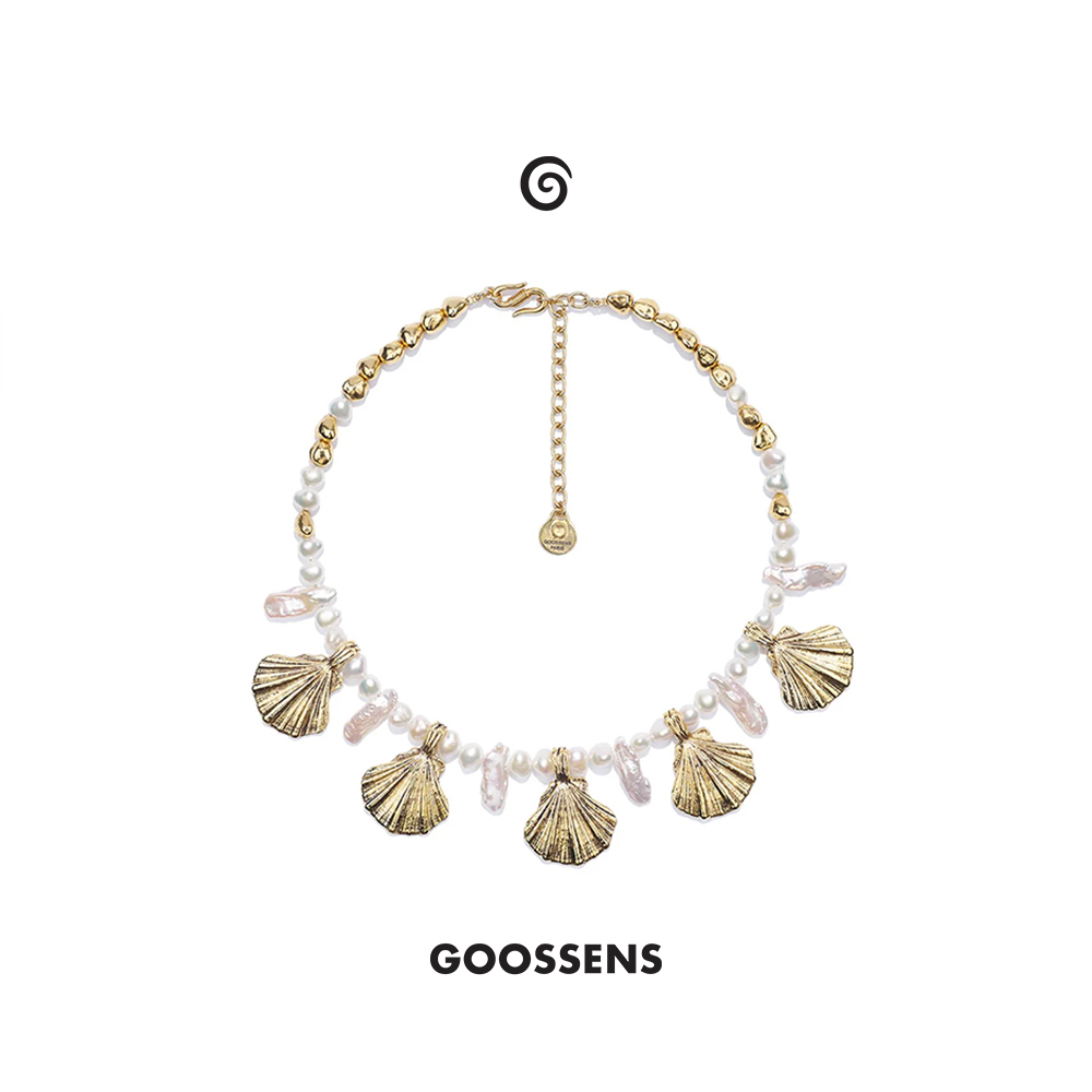 Goossens法国品牌Circe项链 珍珠贝壳设计感法式