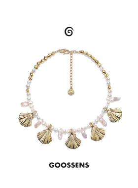 Goossens法国品牌Circe项链 珍珠贝壳设计感法式