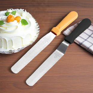 不锈钢奶油抹刀6 10寸蛋糕裱花抹平直吻商用抹面小刮刀烘焙工具