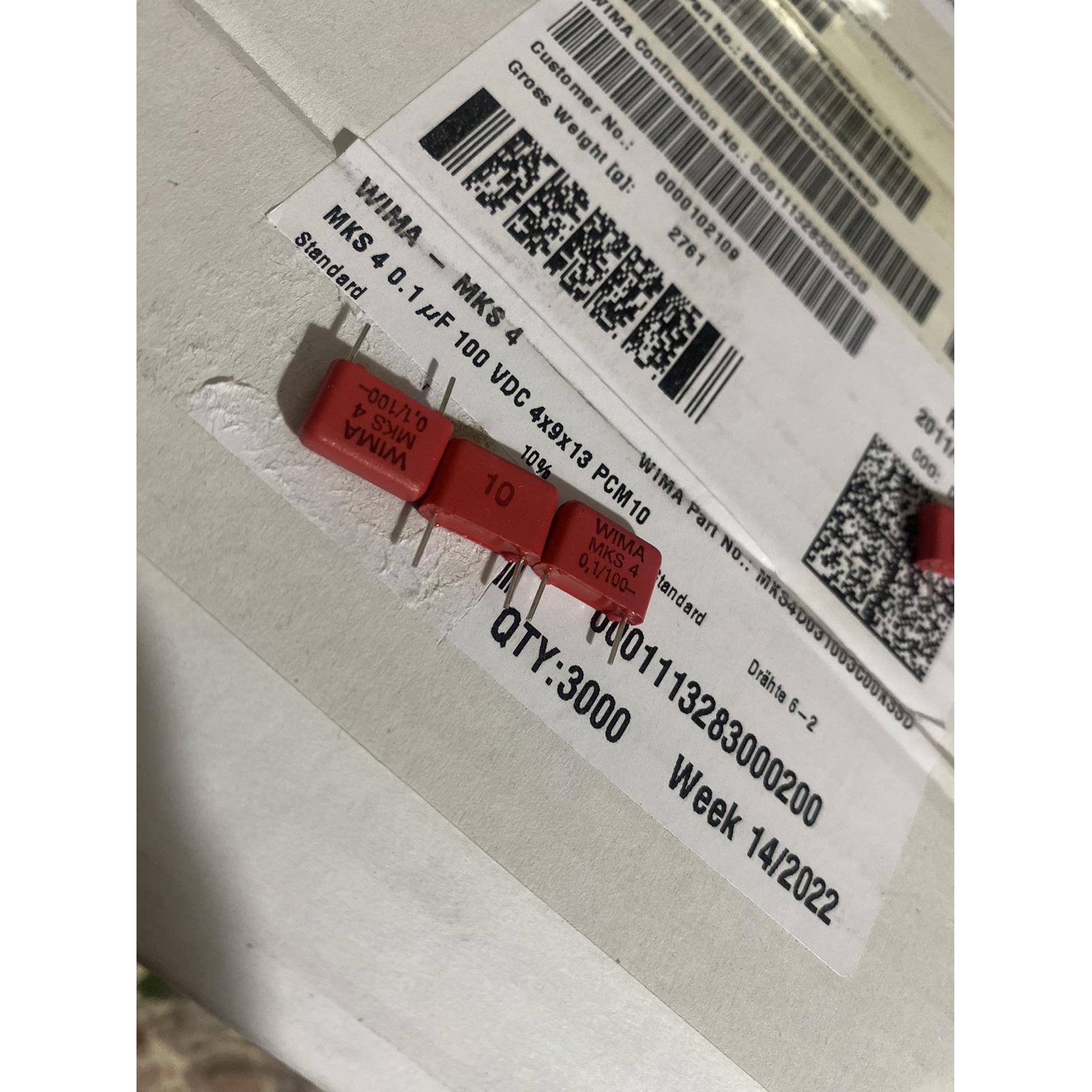 MKS4D031003C00KSD 100v104/0.1UF/100NF威马WIMA薄膜电容器 P10