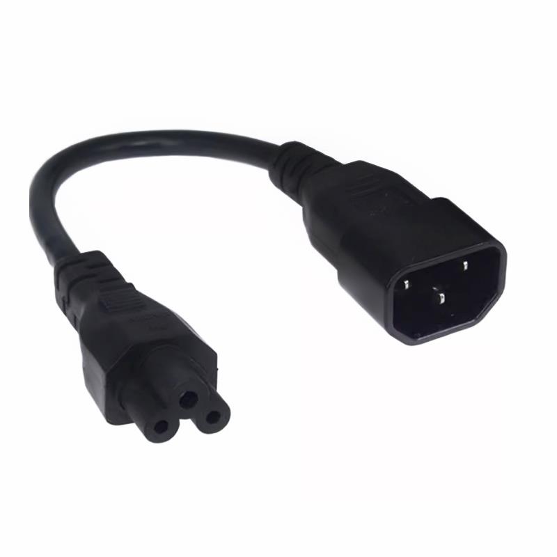 IEC320-C14 品字插头转C5梅花插头 米老鼠口 电源转换线30CM0.3米