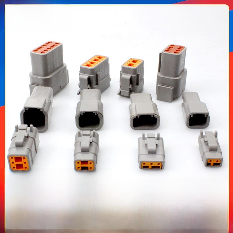 德驰接插件DTM04-2P汽车连接器DTM06-2S防水线束插头公母对接接头