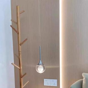 床头吊灯北欧卧室小月亮可充电灯创意客厅大气水晶酒吧入口柜吊灯