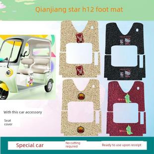 适用于钱江之星H12电动三轮车脚垫防滑皮革脚垫防水脚垫脚垫皮革