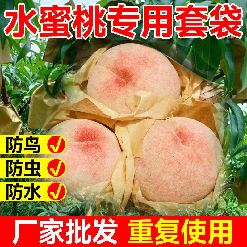 水蜜桃套袋桃子专用袋水果套袋防鸟防虫神器苹果梨子瓜果防水纸袋