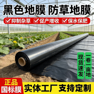 黑色地膜农用种菜园保温保湿防长草果树种植农田除草塑料胶布薄膜