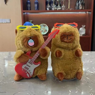 卡皮巴拉水豚会唱歌爆款小红书抖音款录音会跳舞毛绒公仔玩具充电