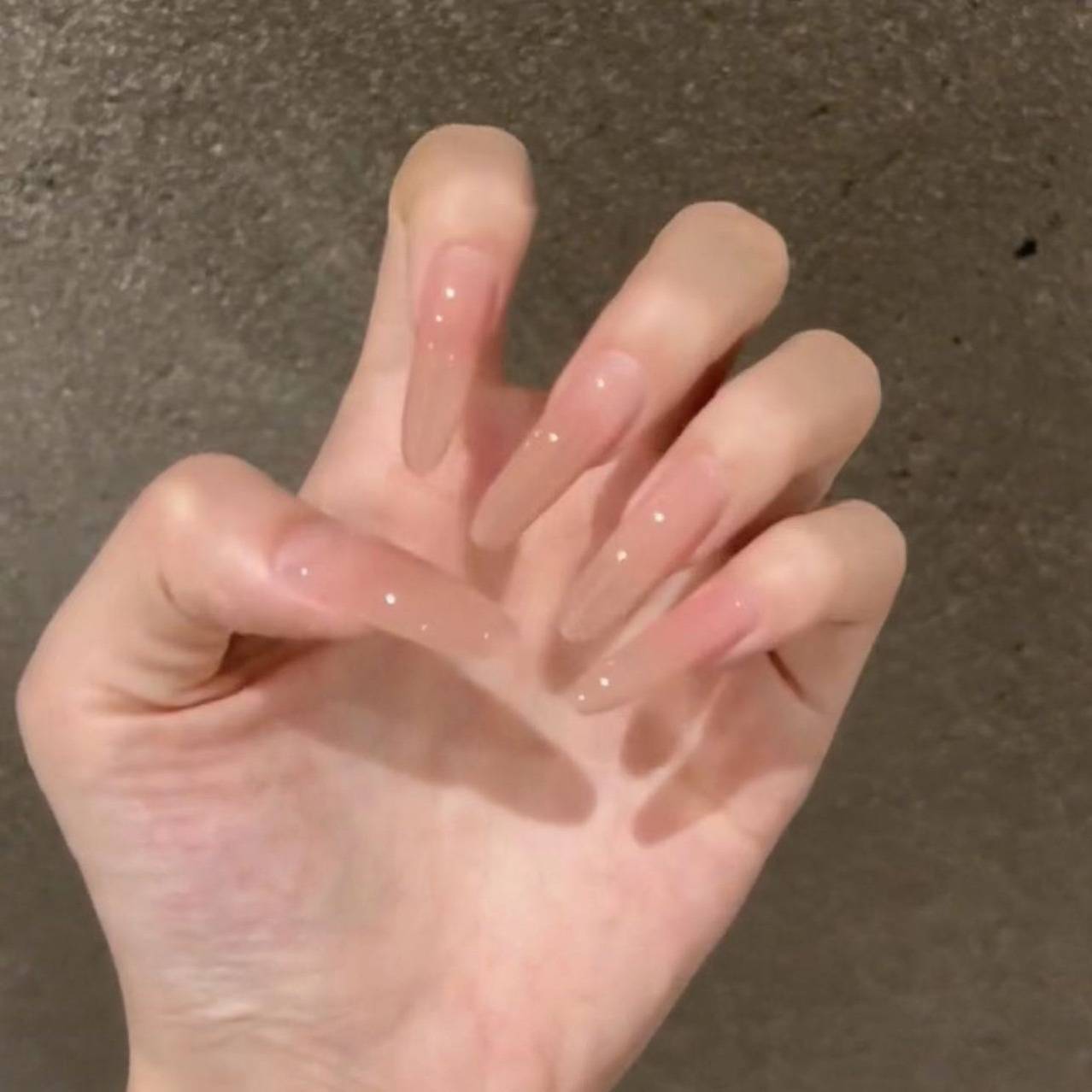 纯手工穿戴甲长款贴片式美甲小众