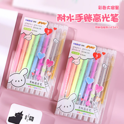 0.6mm顺滑不断墨高光笔超时
