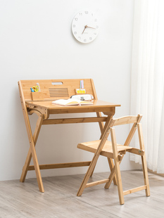 写字现代简约实木学习桌桌子小学生儿童经济型课桌家用可折叠书i.