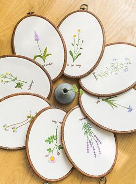 薰衣草花叶Lavender Flower and Leaf Embroidery diy刺绣材料包