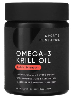 现货美国 SUPERBA2南极磷虾油Krill oil磷脂 60粒