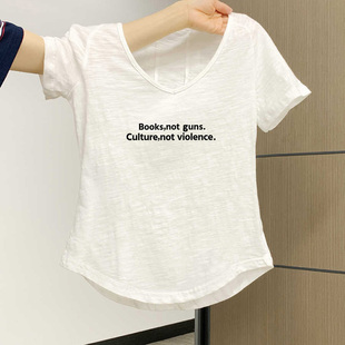 潮 雪花棉短袖 女正肩T恤夏季 甜辣妹小个子短款 上衣设计感U领打底衫