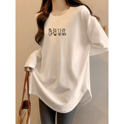 气质百搭高级感白色打底衫女