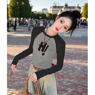 百搭纯棉长袖T恤女春秋冬加厚