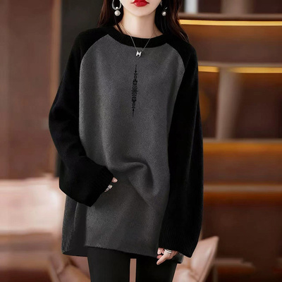 百搭宽松遮屁股T恤女纯棉长袖