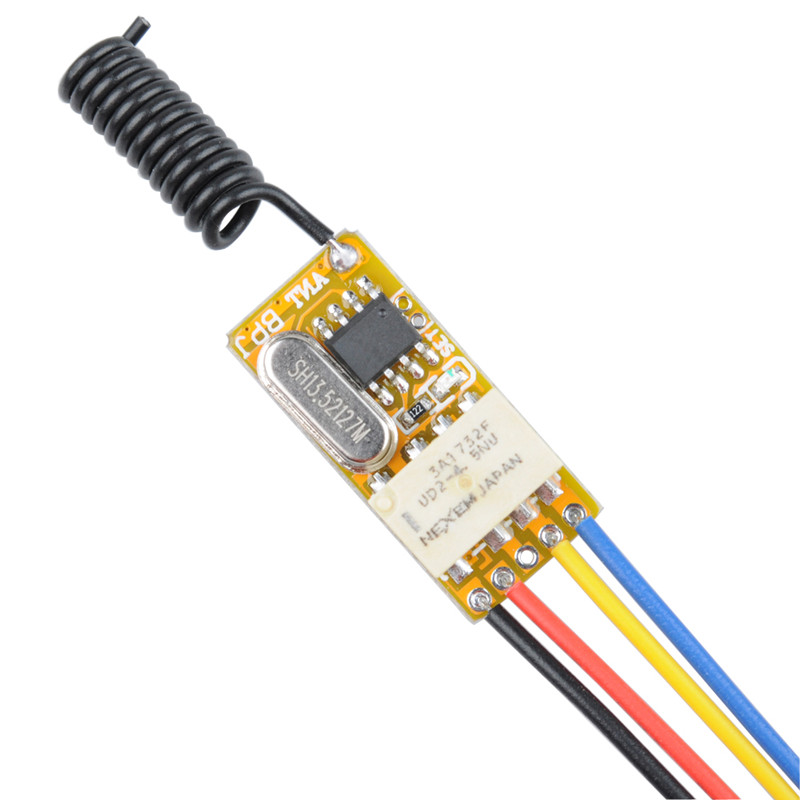 5V微型RF开关433m4.2V  5V 6V  9VJ 12V小继电器触点无线灯带控制