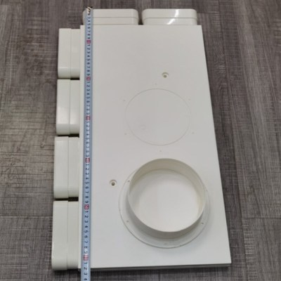 中央新风系统ABS地新风扁管配件132*30mm白色地送风管件扁风管