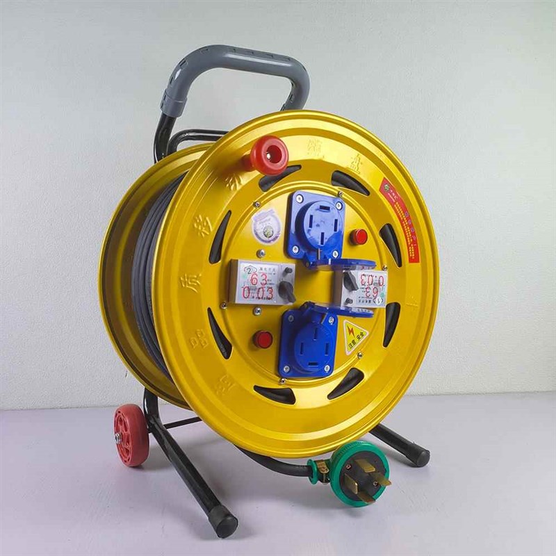 380V双开双控一机一闸两插两漏保国标25A工业电缆盘线盘30/50米线