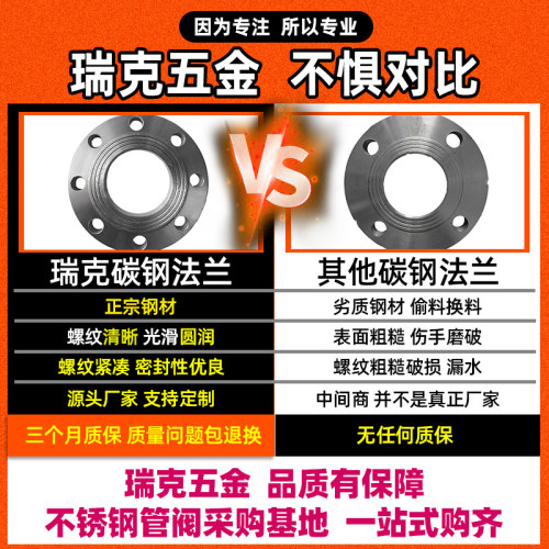 国标碳钢法兰片平焊铁法兰盘PN16机械部焊接法兰DN25 50 80 100