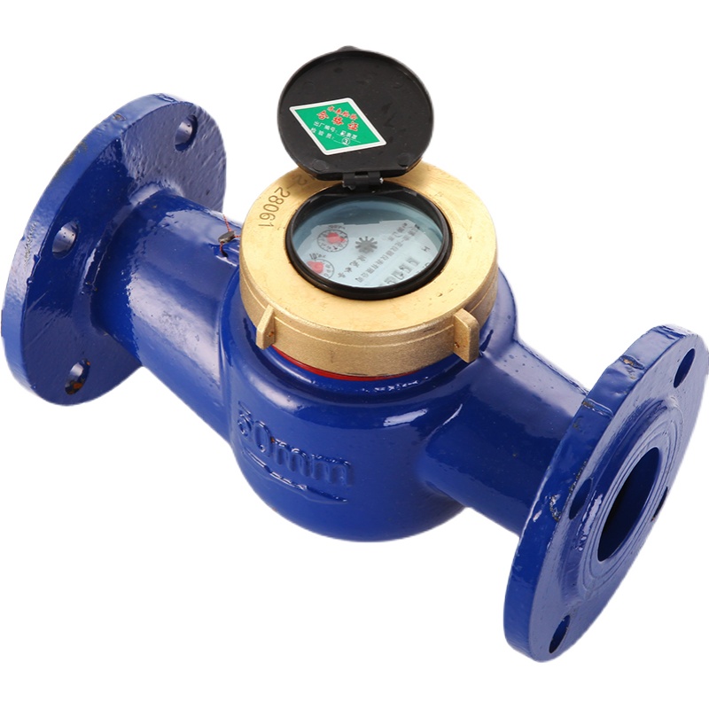 铸铁家用工业用数字显示机械式旋翼式水平湿式小口径法兰水表LXS