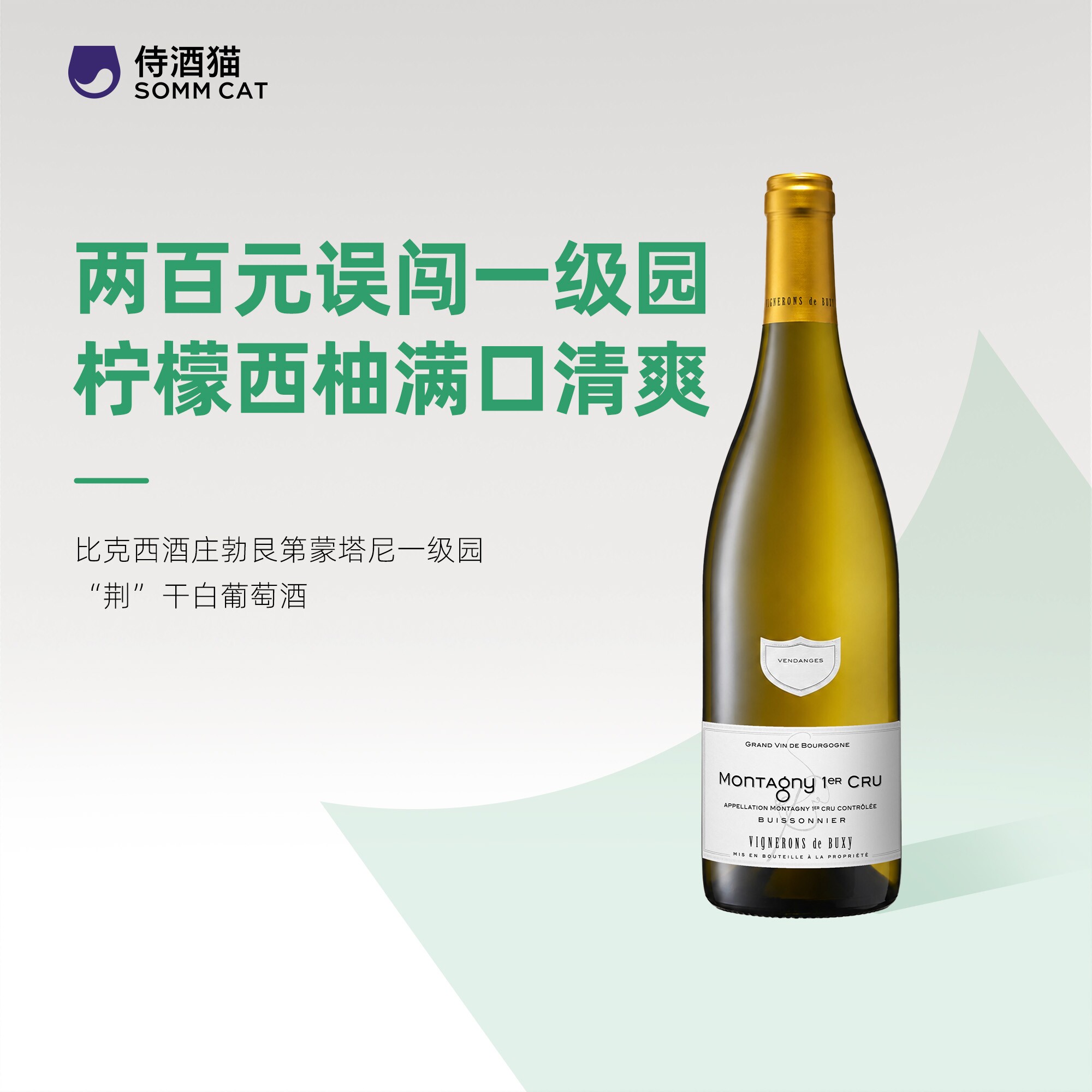 超值性价比勃艮第！比克西酒庄蒙塔尼一级园"荆"干白葡萄酒