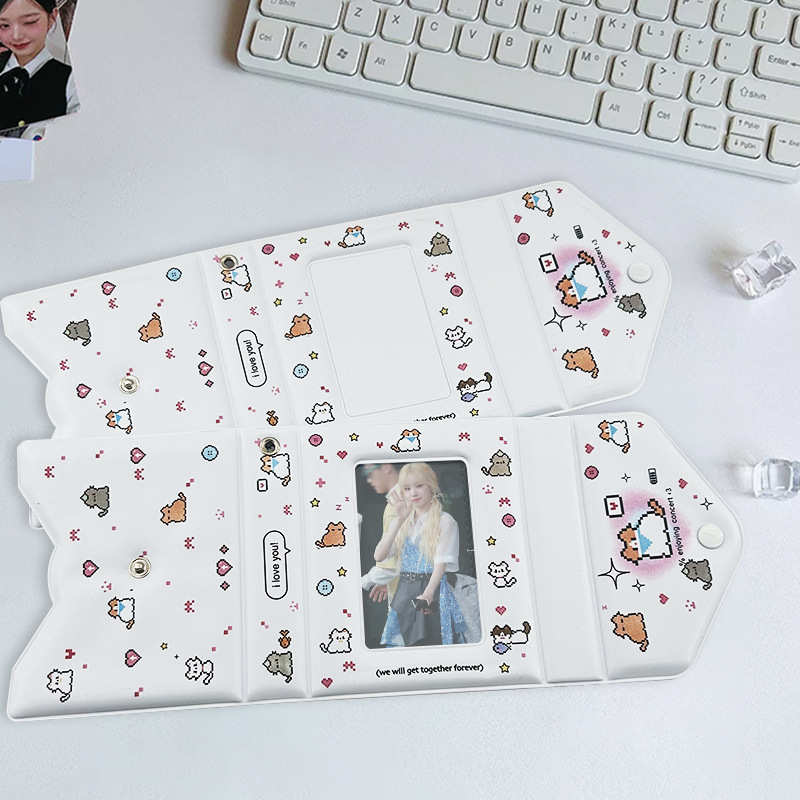 小卡收纳册拍立得相册3寸卡册本一宫格纪念册卡套卡包证件套可爱