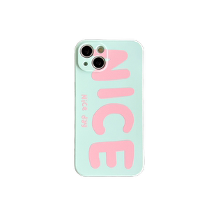 简约NICE/FINE适用苹果14promax手机壳iphone13新款全包12硅胶软14plus情侣女11保护套13mini/6s/8防摔15/se3