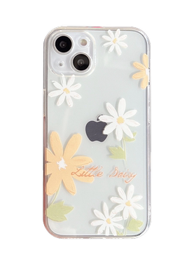 苹果iPhone硅胶透明泫雅花朵软壳