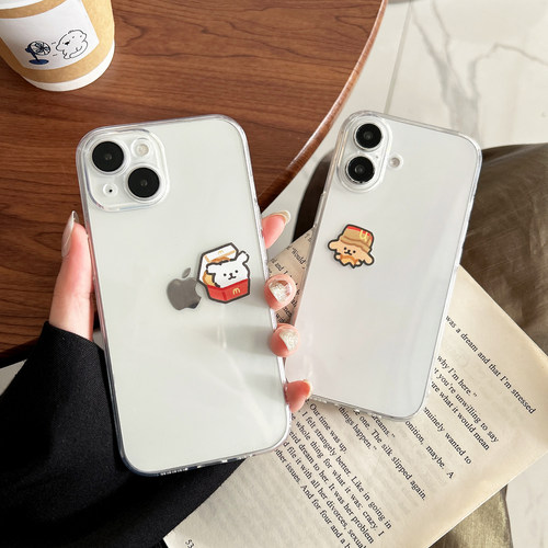 苹果iPhoneTPU卡通精孔透明软壳