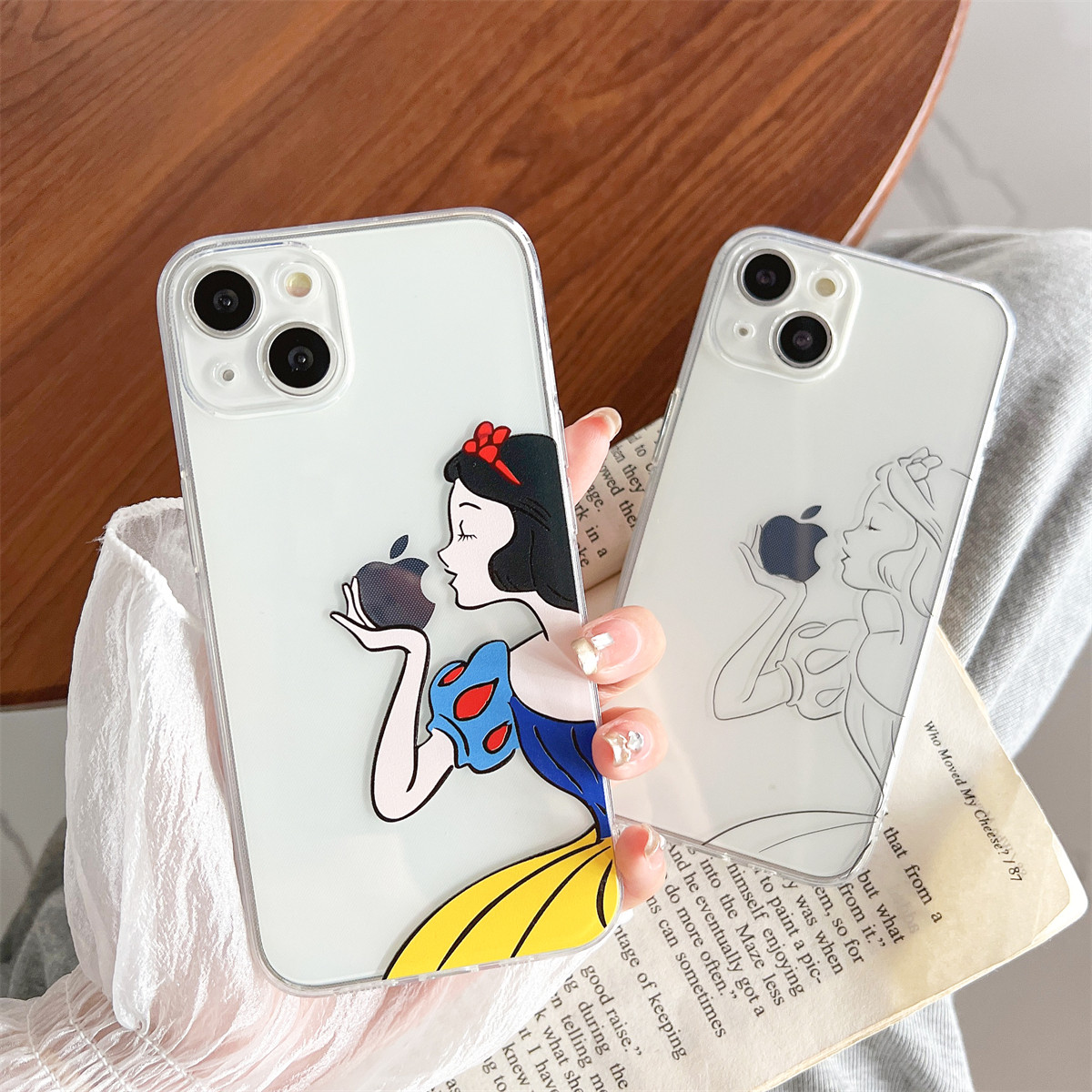 卡通可爱美少女公主适用iphone14promax苹果13手机壳新款12创意11/15全包透明14plus保护套7/8高级感16max/6s