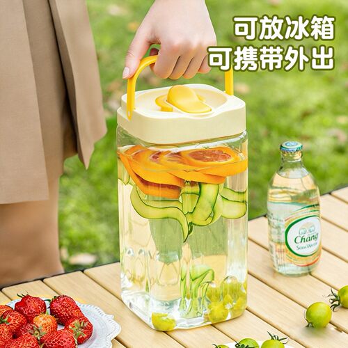 冷水壶家用储水大容量食品级冰箱冷泡瓶凉水壶夏天水果茶饮料桶冰