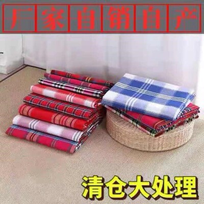 100纯棉老粗布床单单件单人双人1.5米加厚全棉被单棉麻不易皱1.8m