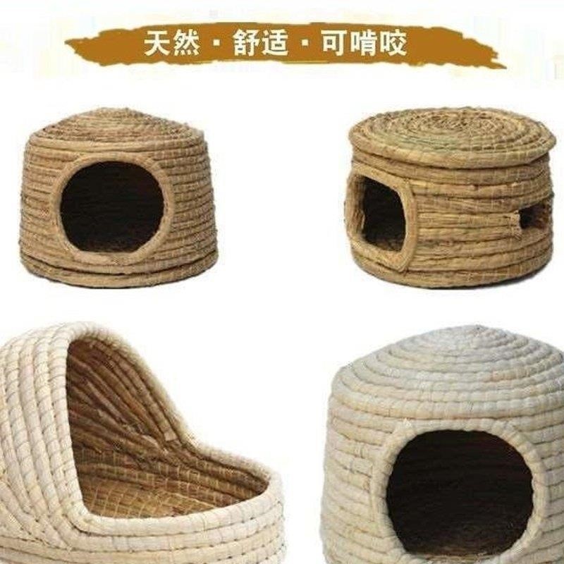 鸡窝防水鸽子巢窝鸟窝的芦丁鸡草编窝兔子小屋造景下蛋窝搭建户外